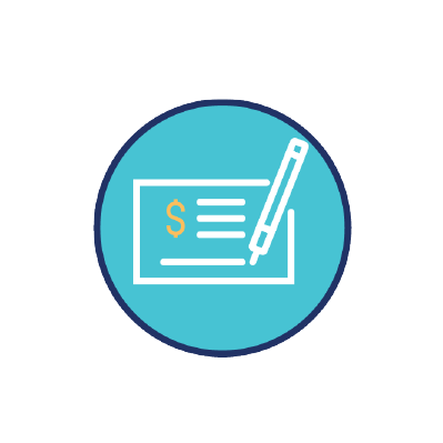 paycheck icon in circle ws