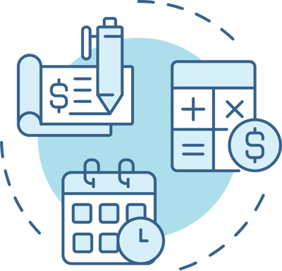 payroll software icon cluster