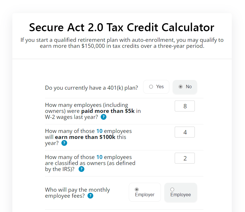 401(k) Tax Credit Calculator Screenshot-min